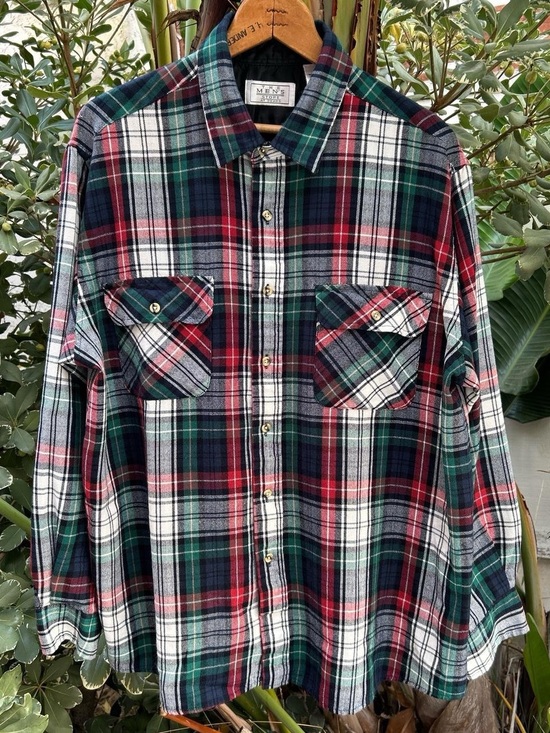 The Men's Store Other - Vintage 1990s Sears The Men’s Store Plaid Shirt Jacket XL Korea